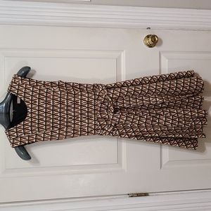 Patterned gold and black Hutch sleeveless dress